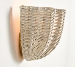 Marion Woven Scalloped Sconce (12&quot;)