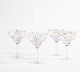 Confetti Splatter Margarita Glasses - Set of 4