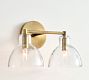 Bridget Recycled Glass Double Sconce (14&quot;)