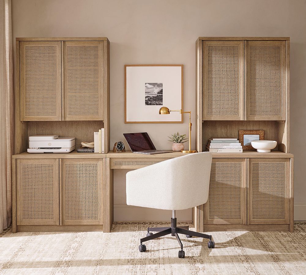 Marina Cane Storage Cabinet Desk (126&quot;)