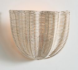 Marion Woven Scalloped Sconce (12&quot;)