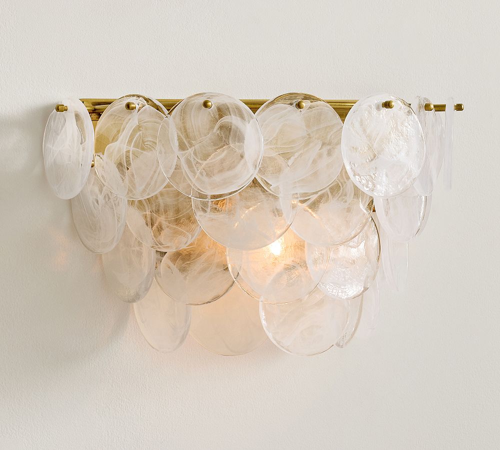 Riviera Glass Disc Sconce (13&quot;)