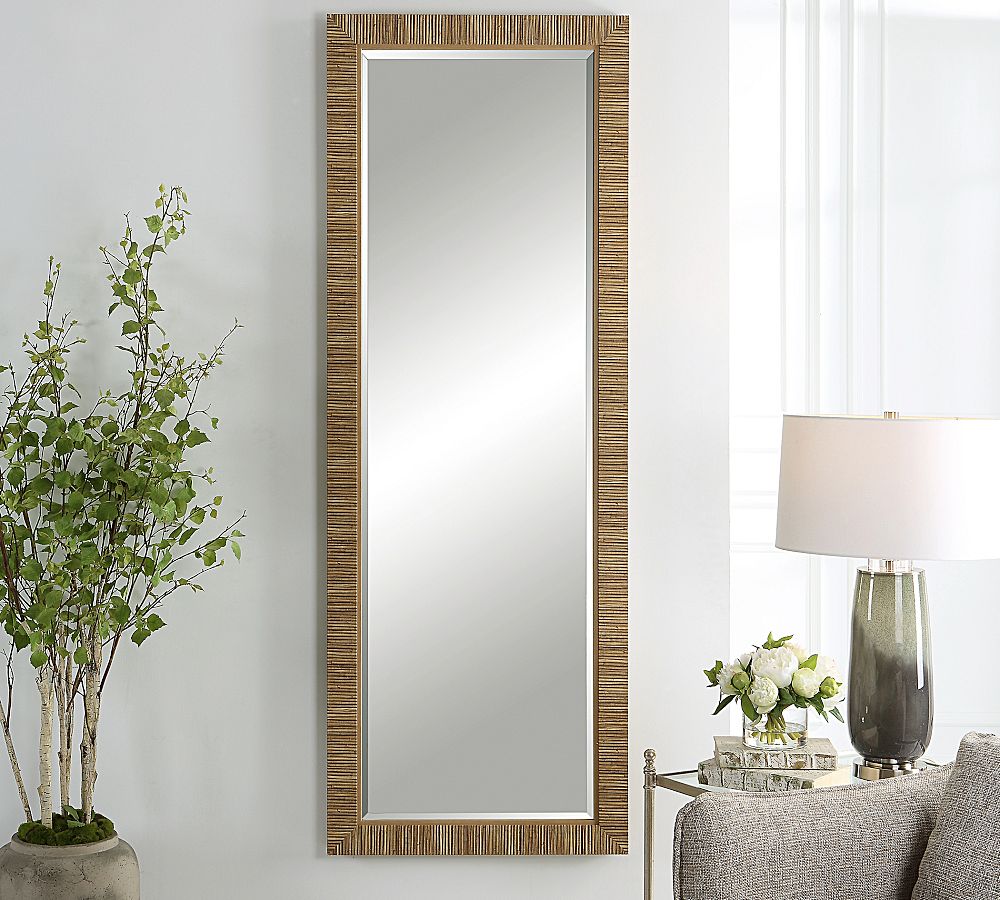 Berskire Faux Rattan Wall Mirror