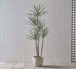 Faux Potted Triple Trunk Dracaena Houseplants