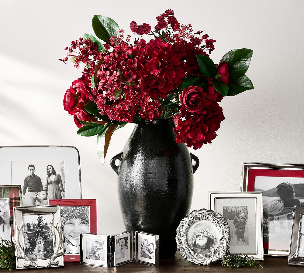 Faux Elevated Red Floral Bundle
