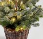 Faux Lit Blue Spruce Tree