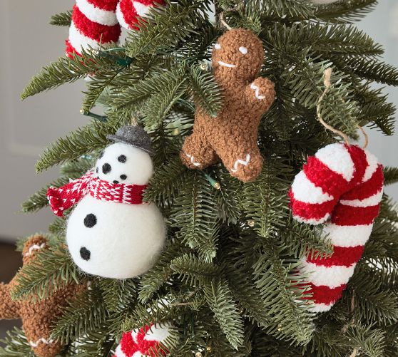 Lit Faux Pine Trees