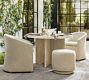 Cayman Concrete &amp; Eucalyptus Round Outdoor Dining Table (48&quot;)