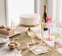 Gold Tile Cotton/Linen Cocktail Coasters - Set of 4