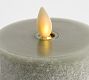 Premium Flickering Flameless Wax Pillar Candle - Salt Washed