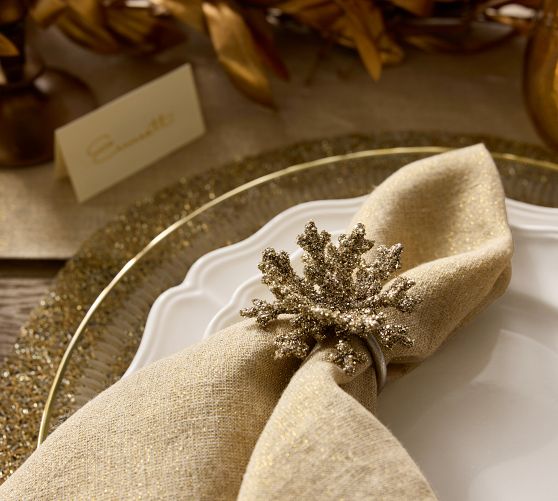 Cloisonné Holly Napkin Rings, Set of 4 | Williams Sonoma