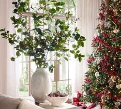 Faux Holly Branch