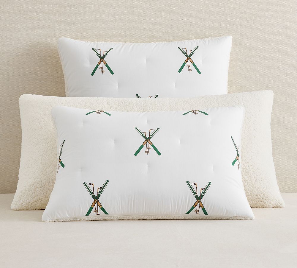 Alpine Ski Sherpa Comforter Sham