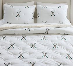 Alpine Ski Sherpa Comforter Sham