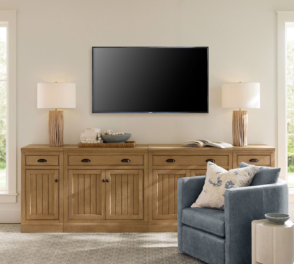 Aubrey Media Console with Closed Cabinets (108&quot;)