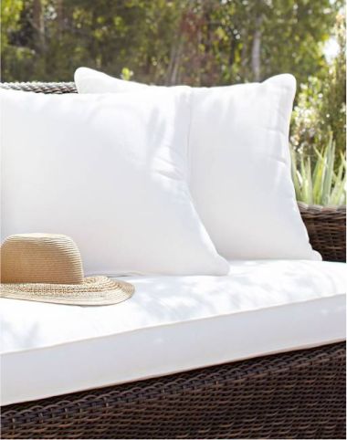 White outdoor cushions clearance discount