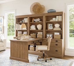 Elliot Upholstered Cane Desk Chair