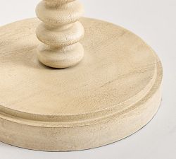 Larkin Stacked Wood Floor Lamp with Tray (65&quot;)