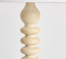 Larkin Stacked Wood Floor Lamp with Tray (65&quot;)