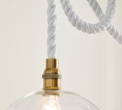 Marina Swing Rope Linear 5-Globe Chandelier (57&quot;)