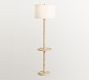 Larkin Stacked Wood Floor Lamp with Tray (65&quot;)