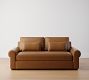Big Sur Roll Arm Deep Seat Leather Sofa (78&quot;&ndash;107&quot;)
