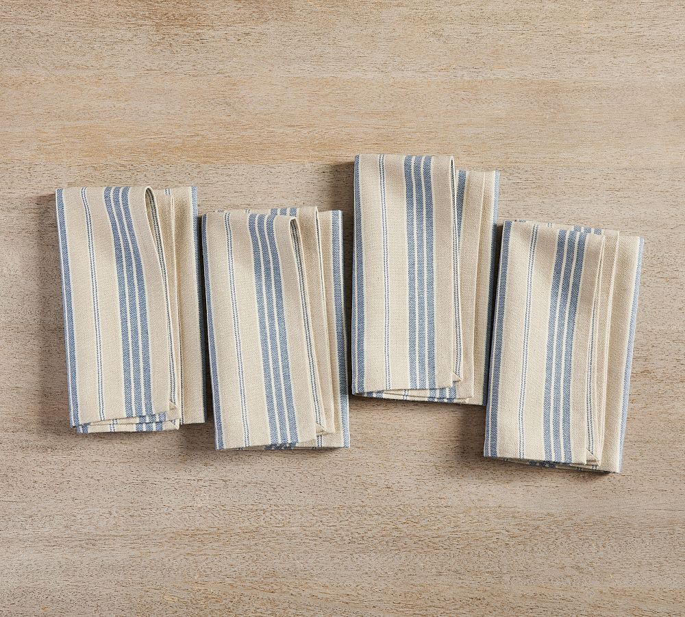 Colette Stripe Cotton/Linen Napkins - Set of 4