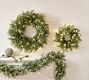 Faux Lit Juniper Berry Wreath &amp; Garland