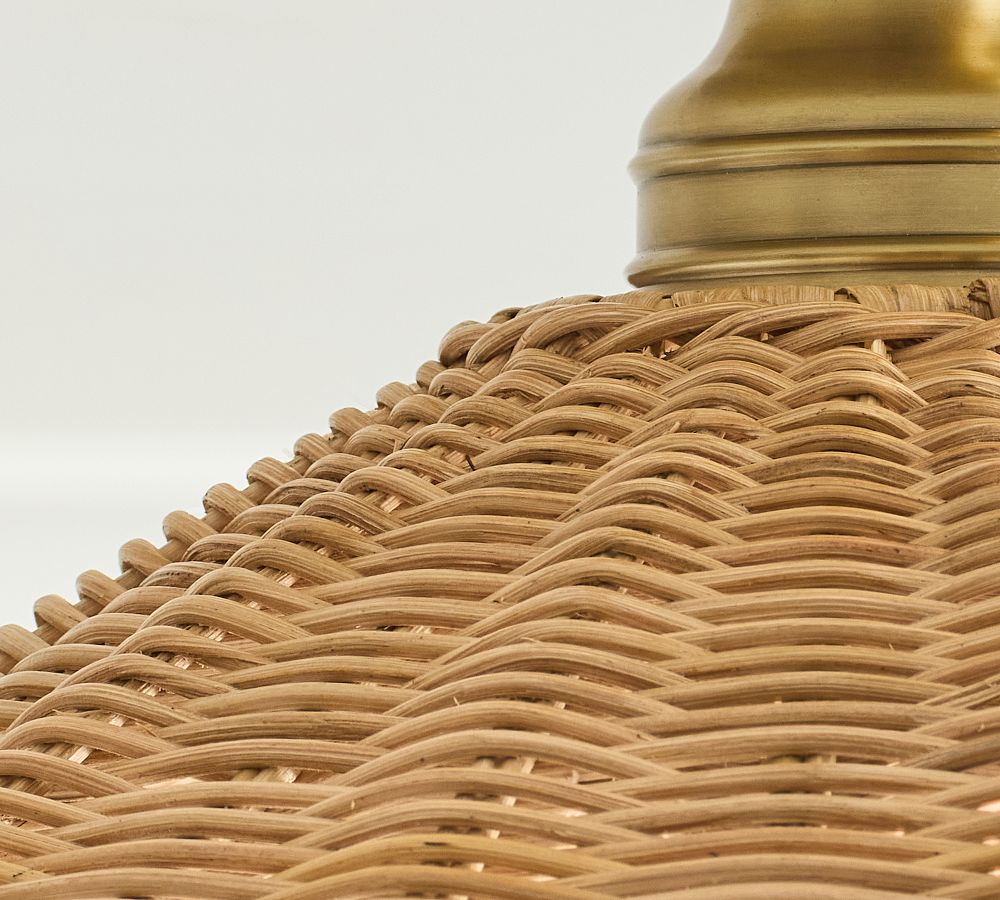 Flared Woven Flush Mount 18" - Stylish Ceiling Light