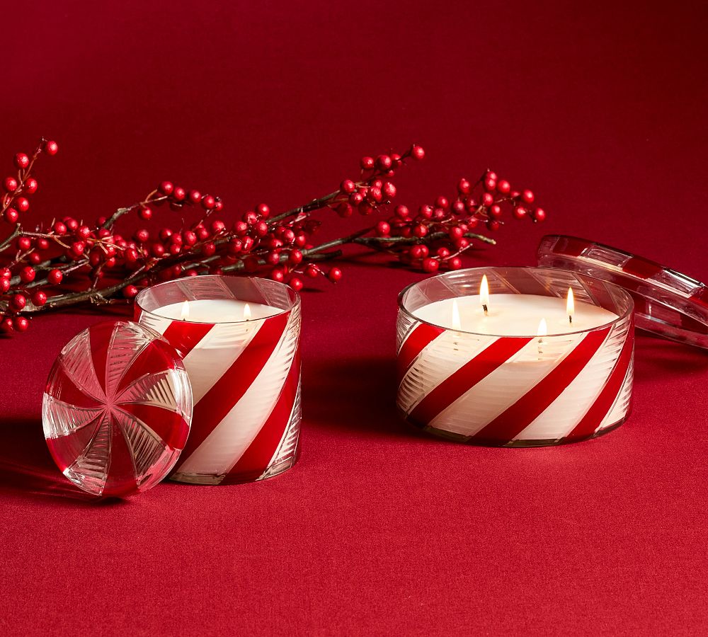 Frosted Peppermint Lidded Candle