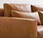 York Square Arm Deep Seat Leather Sofa (60&quot;&ndash;95&quot;)