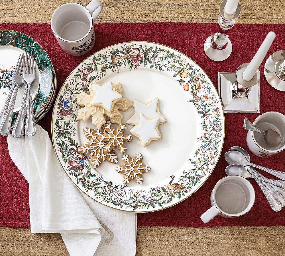 12 Days of Christmas Stoneware Round Serving Platter