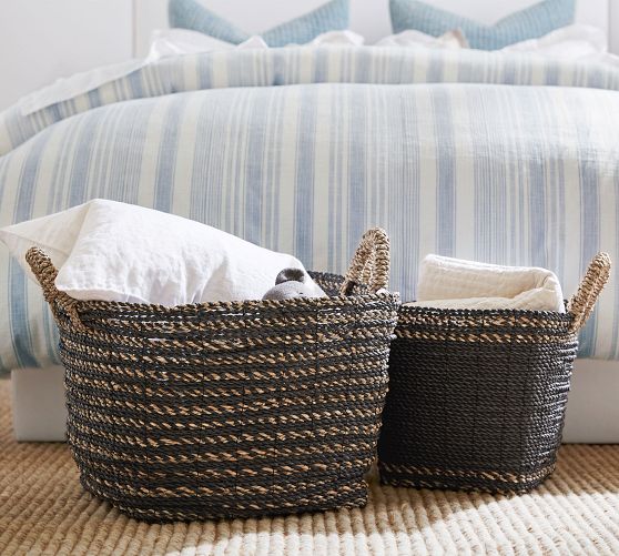 Asher Handwoven Seagrass Tote Basket