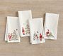 Christmas in the Country Santa Cotton/Linen Napkins - Mixed Set of 4