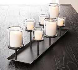 Draper Bronze Pillar Candleholder Centerpiece