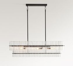 Mallory Crystal Linear Chandelier (40&quot;-55&quot;)