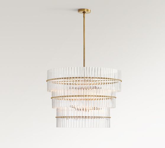 Mallory Crystal Round 3-Tier Chandelier (30")