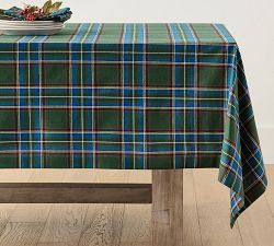 Stewart Plaid Cotton Rectangular Tablecloth