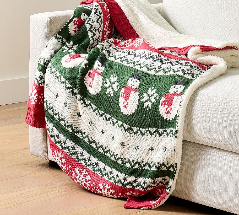 Archie Fair Isle Knit Jacquard Throw