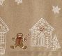 Gingerbread Village Embroidered Oilcloth