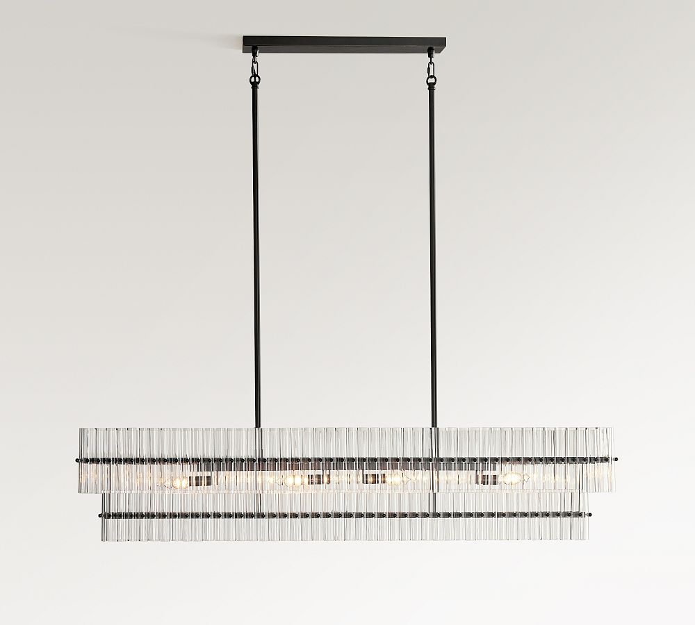 Open Box: Mallory Crystal Linear Chandelier (40&quot;-55&quot;)