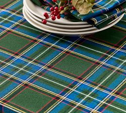Stewart Plaid Cotton Rectangular Tablecloth