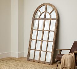 Barn Door Round Wall Mirror