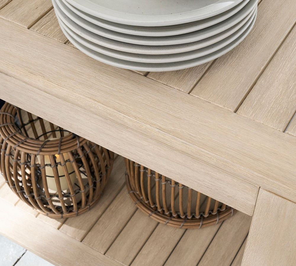 Indio Eucalyptus Outdoor Console Table 51" | Pottery Barn