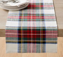 Stewart Plaid Cotton Table Runner