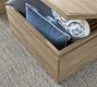 Indio Eucalyptus Modern Platform Outdoor Coffee Table with Storage (33&quot;)