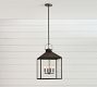 Roman Outdoor Square Recycled Glass Pendant (7&quot;)