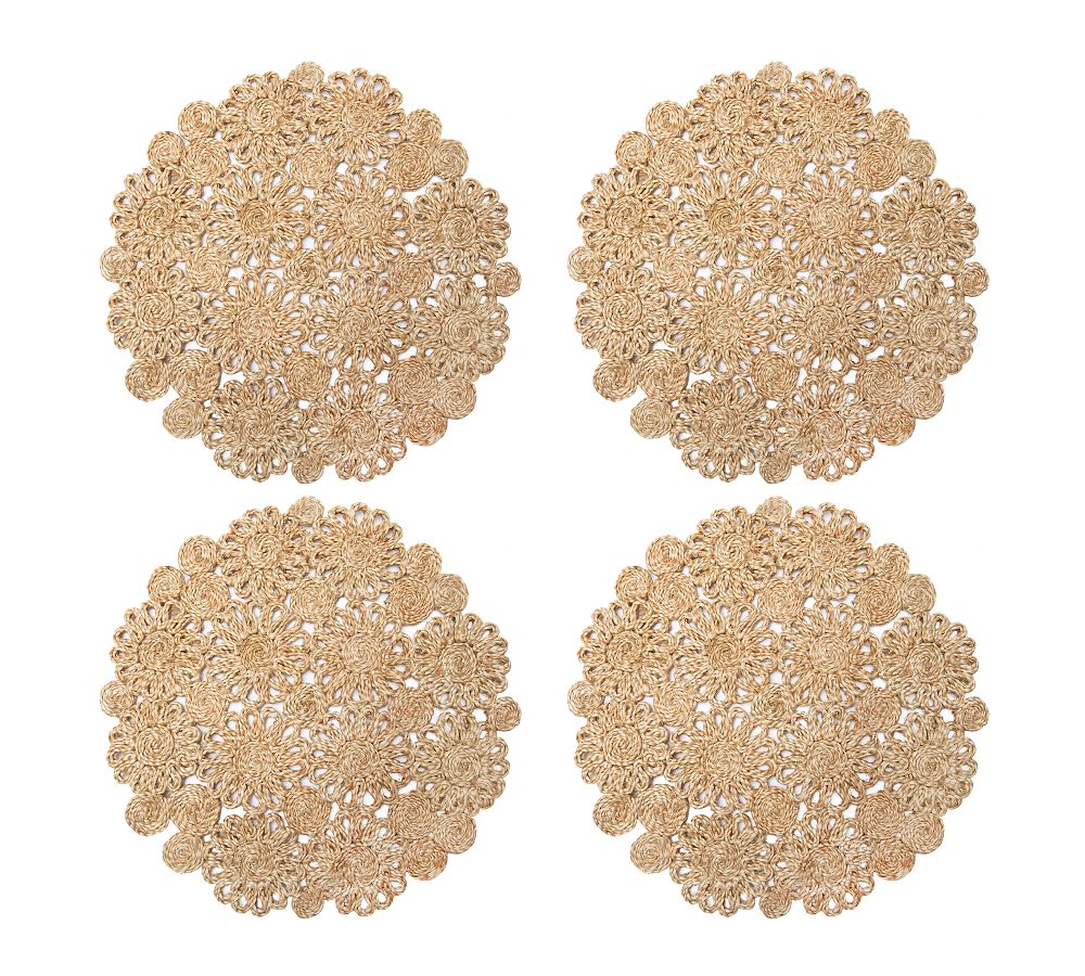 Handwoven Shasta Daisy Placemat, Set of 4