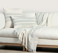 Sens Belgian Flax Linen Striped Pillow Cover