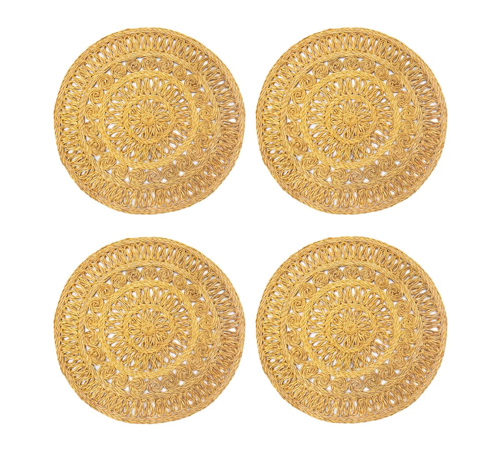 Handwoven Crocheted Placemat, Set of 4